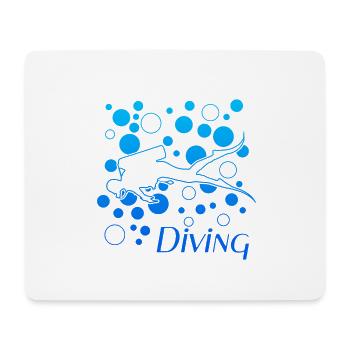 Diving - Mousepad (Querformat) - Weiß - Vorne