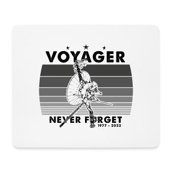 Vergiss niemals Voyager 1977 Retro Lustige Raumsonde - Mousepad (Querformat) - Weiß - Vorne