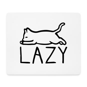 Lazy cat - Mouse Pad (horizontal) - white - Front