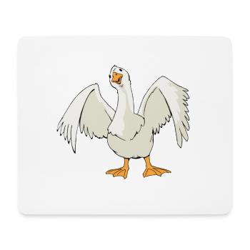 Gans Weihnachtsgans Goose Vogel Geschenk Idee - Mousepad (Querformat) - Weiß - Vorne