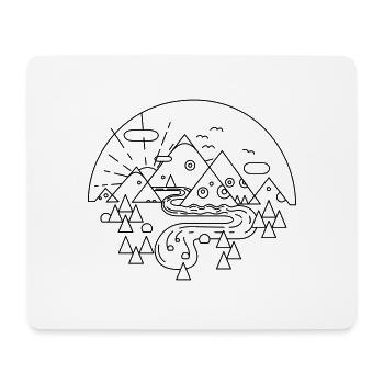Montagnes du mal - Tapis de souris (format paysage) - blanc - Devant