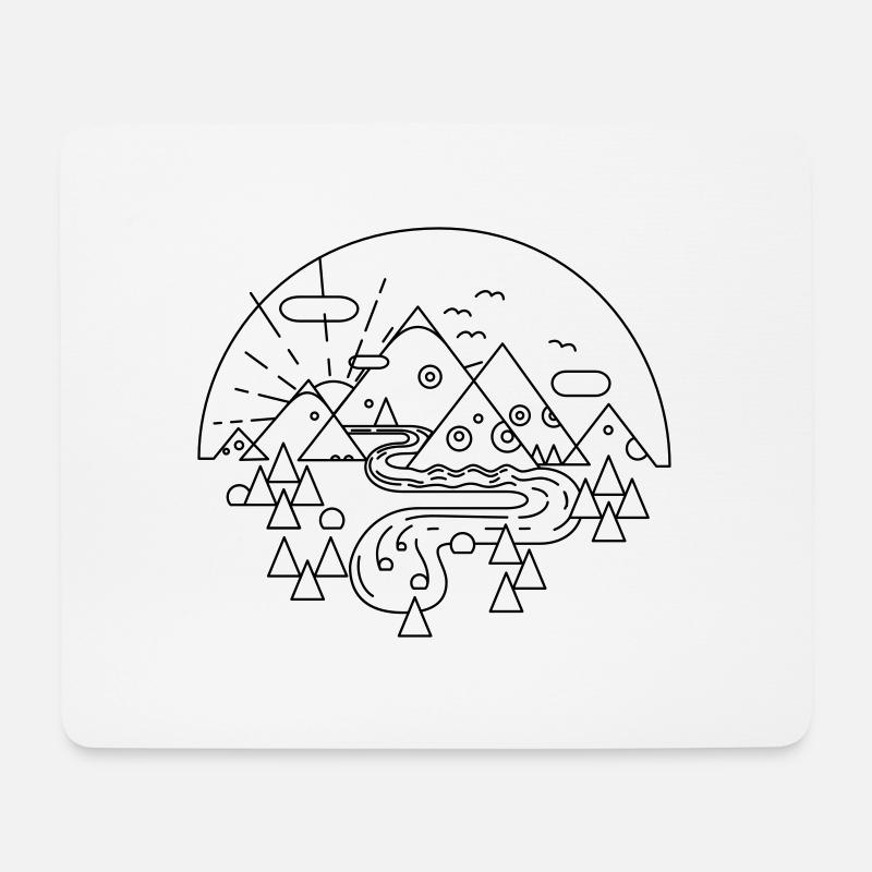Evil Mountains - Mousepad (Querformat) - Weiß
