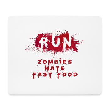 Zombies hate fast food ZOMBIE - Mouse Pad (horizontal) - white - Front