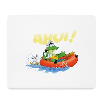 froschspeed ahoi - Mousepad (Querformat) - Weiß - Vorne