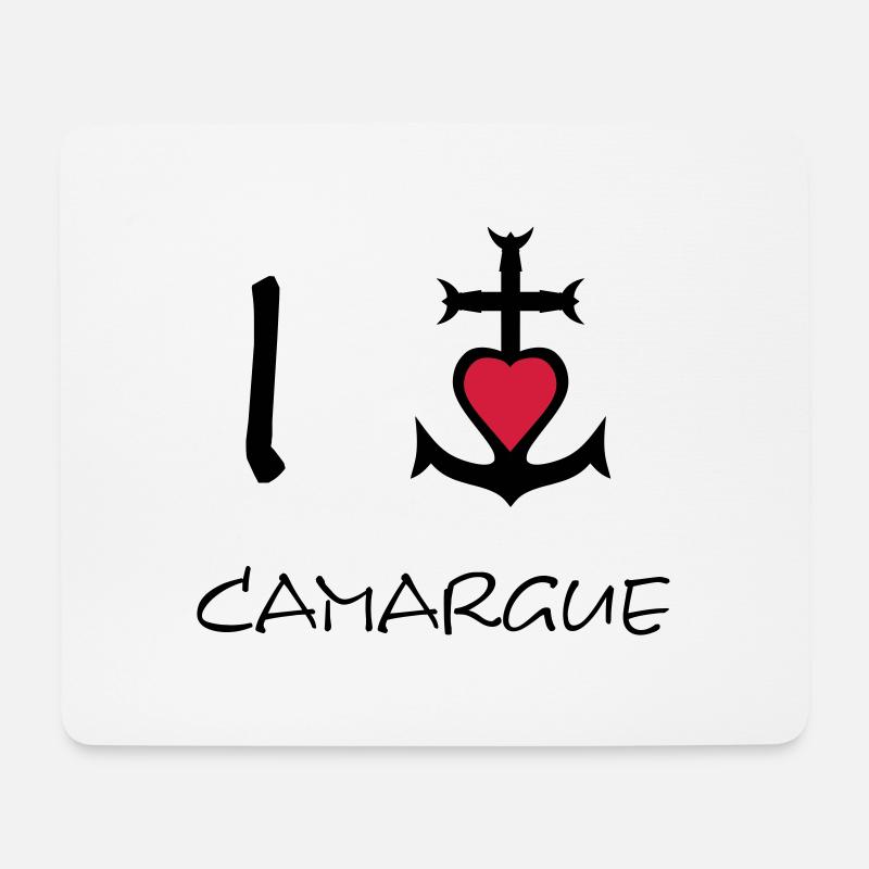 Ich liebe Camargue - Mousepad (Querformat) - Weiß