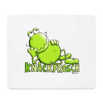 Knackfrosch - Mousepad (Querformat) - Weiß - Vorne