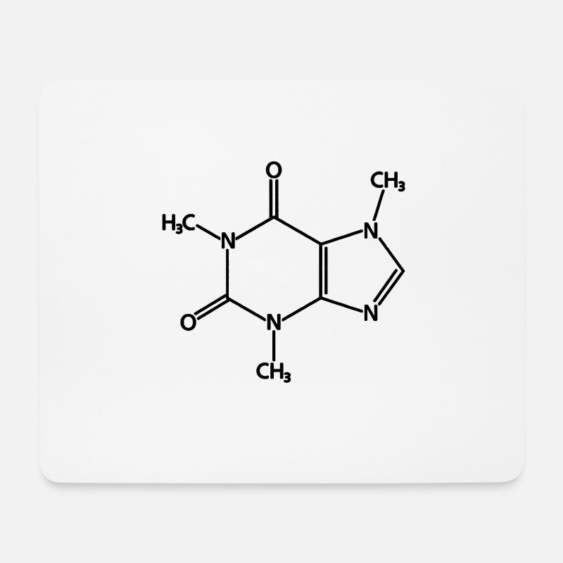 Coffein Kaffee Chemische Formel Kaffee Liebhaber - Mousepad (Querformat) - Weiß