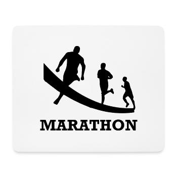 Running Joggen Marathon - Mousepad (Querformat) - Weiß - Vorne