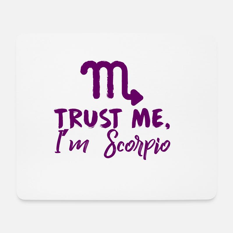 Sternzeichen Skorpion / Zodiac Scorpio - Mousepad (Querformat) - Weiß