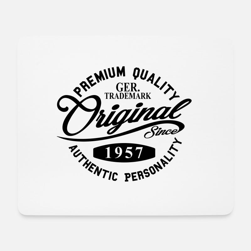 Original Since 1957 Handwriting Premium Quality - Mousepad (Querformat) - Weiß