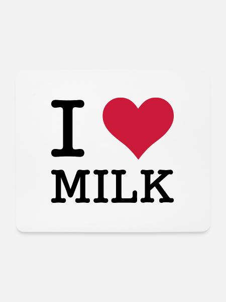 I Love Milk - Mouse Pad (horizontal) - white