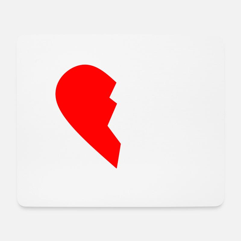 HALB HEART LINKS - Mousepad (Querformat) - Weiß
