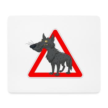 Wolf - Mousepad (Querformat) - Weiß - Vorne