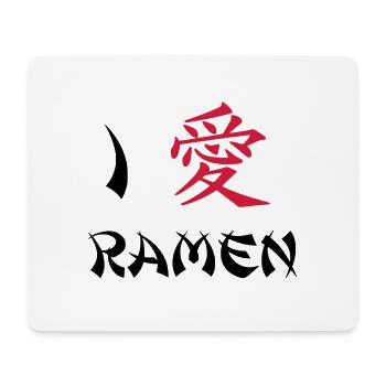 I love Ramen - Tapis de souris (format paysage) - blanc - Devant