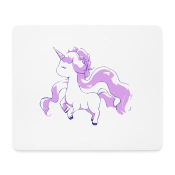Funky Einhorn: Verspieltes Design für Königinnen - Mousepad (Querformat) - Weiß - Vorne