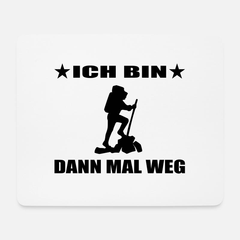 Wandern - Mousepad (Querformat) - Weiß