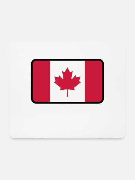 Nationalflagge von Kanada - Mousepad (Querformat) - Weiß