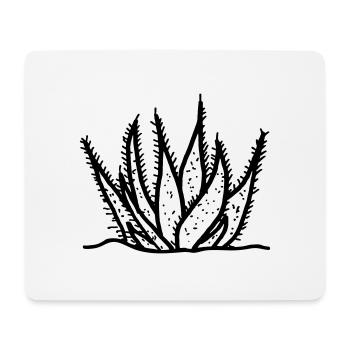 Aloe vera agave cactus drawing - Mouse Pad (horizontal) - white - Front