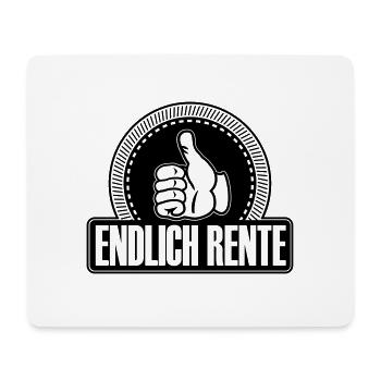 Endlich Rente Daumen hoch - Mousepad (Querformat) - Weiß - Vorne