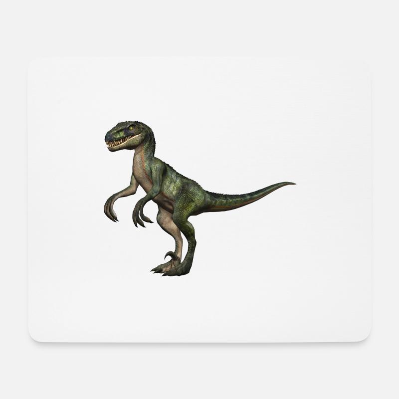 Velociraptor Dinosaurier 5 - Mousepad (Querformat) - Weiß