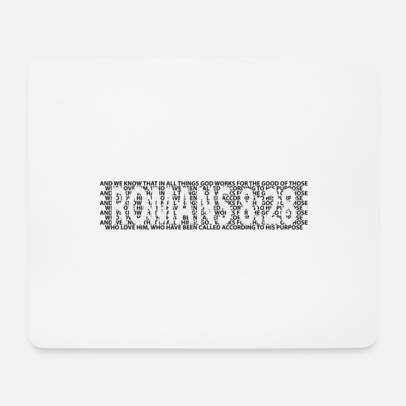 romans 8:28 Romans Bible prayer Christians Bible verses - Mouse Pad (horizontal) - white