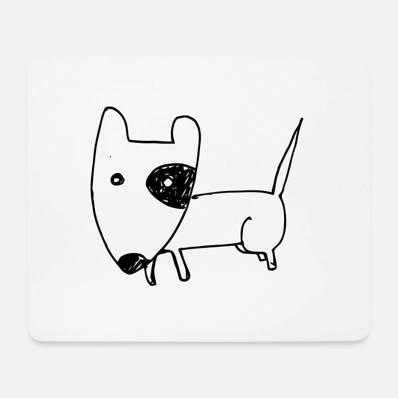 I love my Bullterrier - Mousepad (Querformat) - Weiß