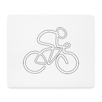 fahrrad bicycle bike driver fahrer1 - Mousepad (Querformat) - Weiß - Vorne