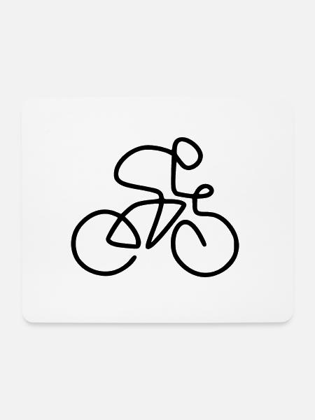 Fahrrad Rennrad - Mousepad (Querformat) - Weiß