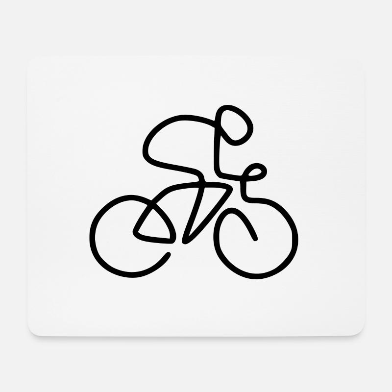 Fahrrad Rennrad - Mousepad (Querformat) - Weiß