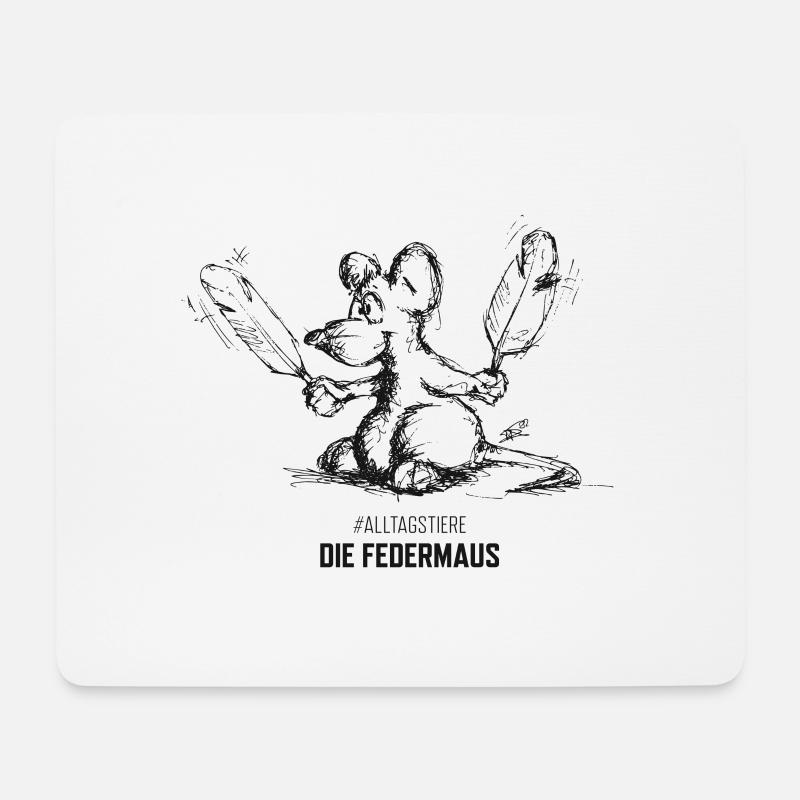 Die Federmaus - Mousepad (Querformat) - Weiß