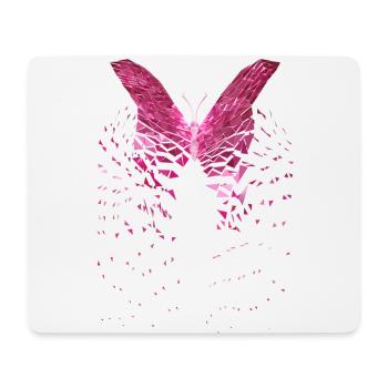 Butterfly pink wing - Mouse Pad (horizontal) - white - Front