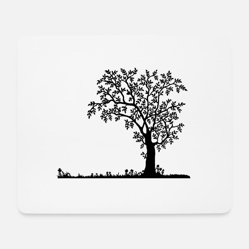 Natur Silhouette - Mousepad (Querformat) - Weiß