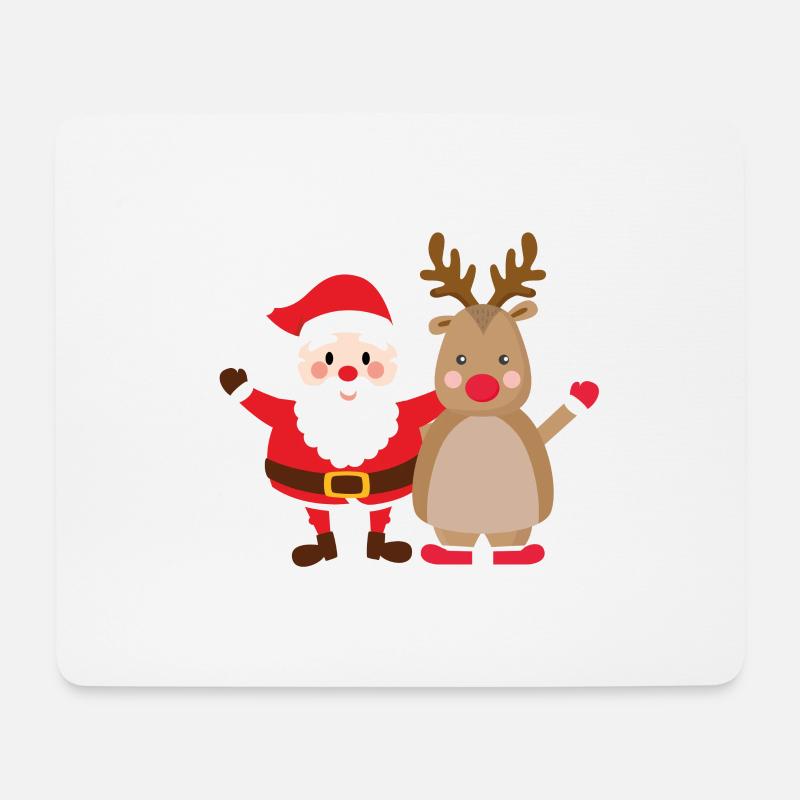 rudolph santa - Mousepad (Querformat) - Weiß