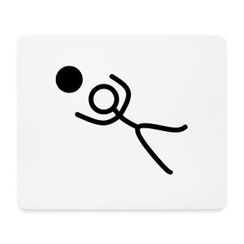 Stickman goalie - Mouse Pad (horizontal) - white - Front