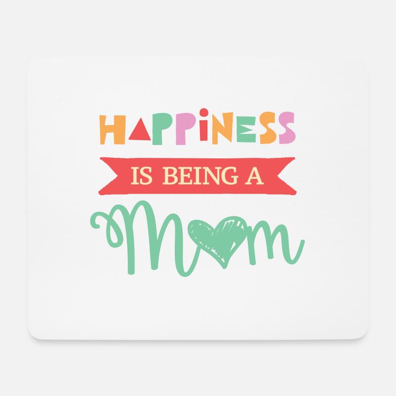 Glück ist es eine Mama zu sein. - Mousepad (Querformat) - Weiß