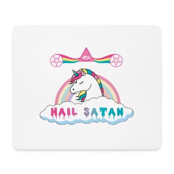 Hail Satan's Unicorn - Mouse Pad (horizontal) - white - Front