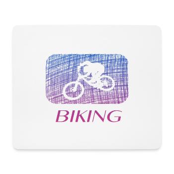 biking biken - Mousepad (Querformat) - Weiß - Vorne