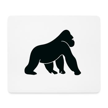 Un Gorille sauvage - Tapis de souris (format paysage) - blanc - Devant