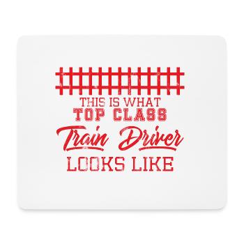 Lokführer, Zugführer, Eisenbahn, U-Bahn, ICE, Zug - Mousepad (Querformat) - Weiß - Vorne