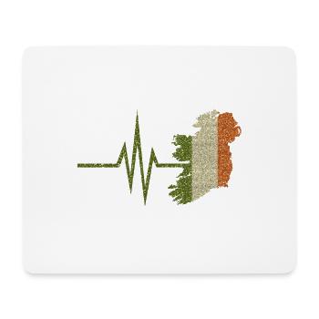 My heart beats for Ireland Irish home country - Mouse Pad (horizontal) - white - Front