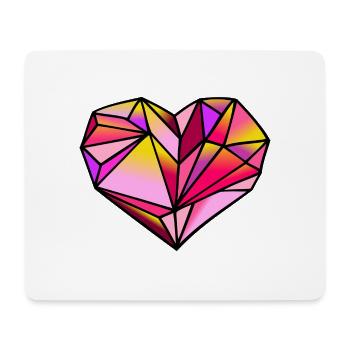 Valentine's Day Heart geometric - Mouse Pad (horizontal) - white - Front