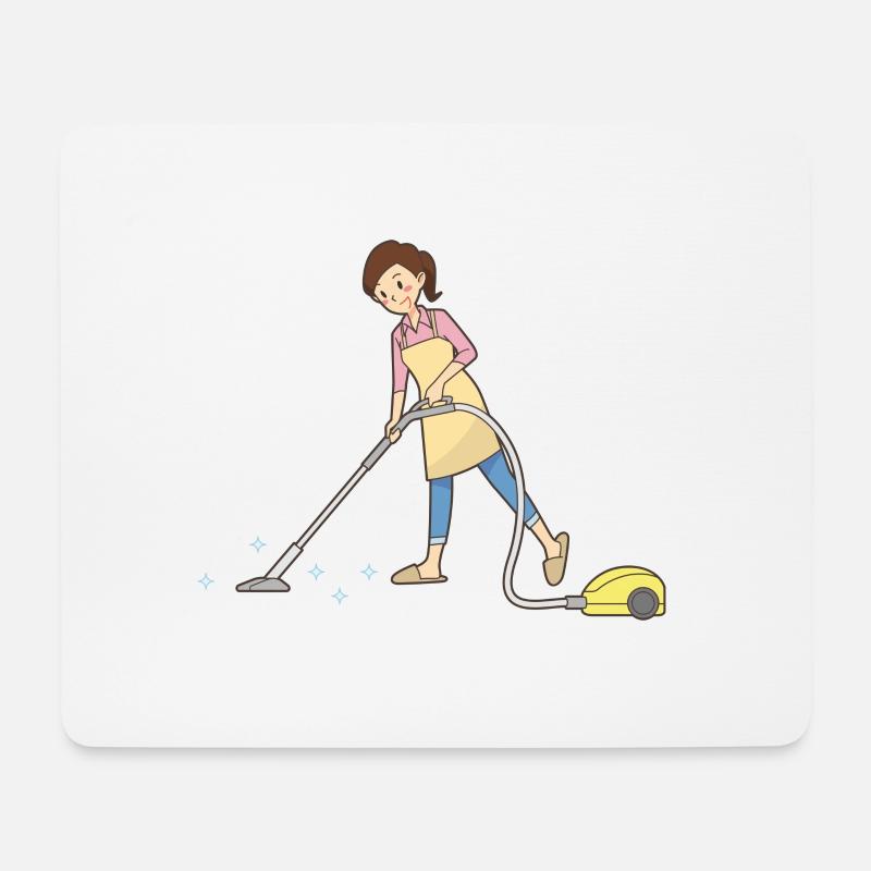 putzen cleaning putzfrau broom wischmop61 - Mousepad (Querformat) - Weiß
