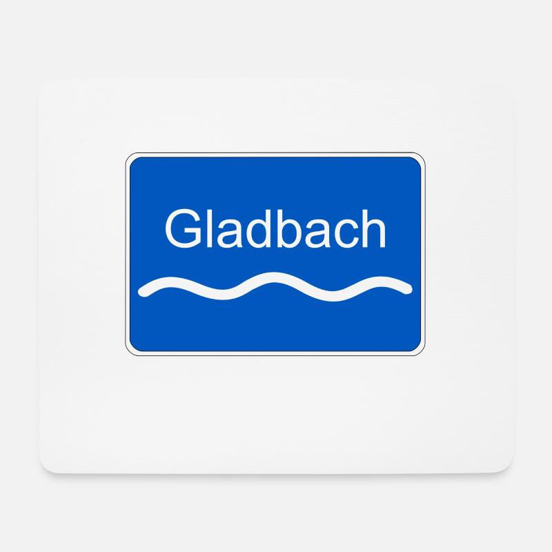 Gladbach Fluss - Mousepad (Querformat) - Weiß