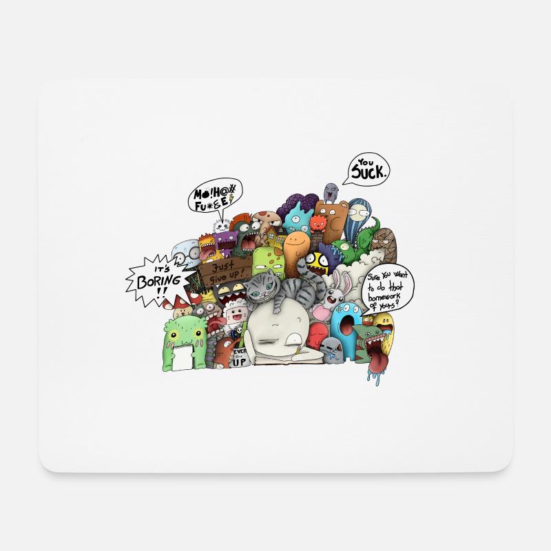 Konzentration - Mousepad (Querformat) - Weiß