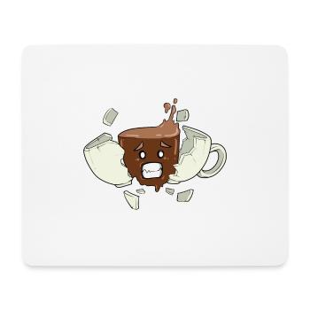 Kaffee Koffein Schock! Koffeinsucht Kaffeeliebe - Mousepad (Querformat) - Weiß - Vorne