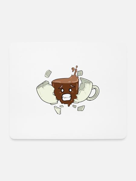 Kaffee Koffein Schock! Koffeinsucht Kaffeeliebe - Mousepad (Querformat) - Weiß