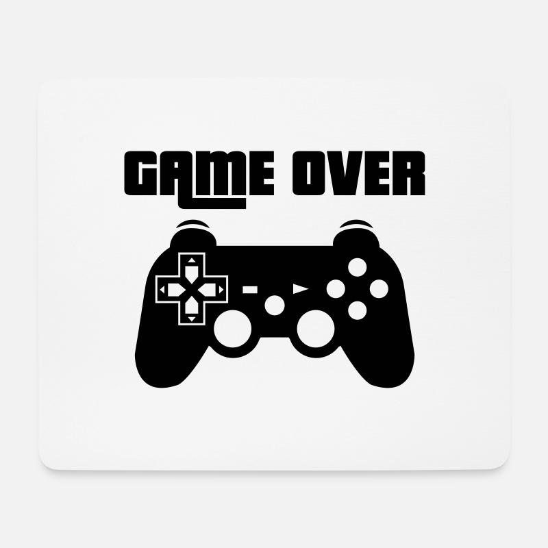 Game Over Play-Station - Mousepad (Querformat) - Weiß