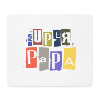 Super PAPA Anonyme Schrift Spion Raben - Mousepad (Querformat) - Weiß - Vorne