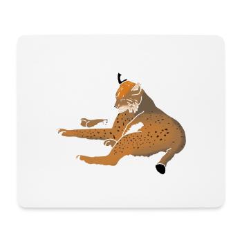 Luchs - Mousepad (Querformat) - Weiß - Vorne