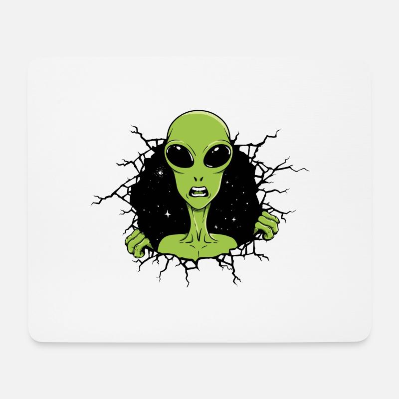 Alien - Mousepad (Querformat) - Weiß